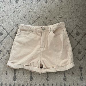 Forever 21 Nude Corduroy High Waisted Shorts